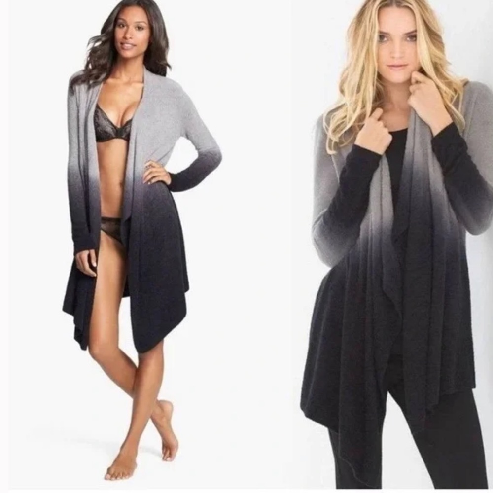 Barefoot Dreams Bamboo Chic Lite Knit Ombré Calypso Wrap Sweater Cardigan S/M
